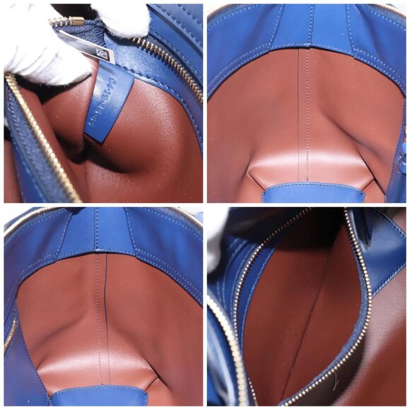 Chloe C. Medium Shoulder Bag Leather Blue Gold Auth - Picture 15 of 16